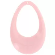 Pendente goccia in acrilico trasparente 45x30 mm - Rosa chiaro x1
