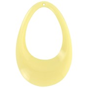 Pendente a goccia da incasso in acrilico opaco 45x30 mm - Giallo pallido x1
