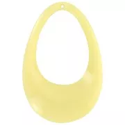 Pendente a goccia da incasso in acrilico opaco 45x30 mm - Giallo pallido x1