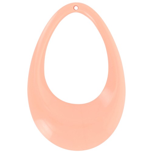 Pendente a goccia in acrilico opaco 45x30 mm - Peach x1