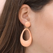 Pendente a goccia in acrilico opaco 45x30 mm - Peach x1