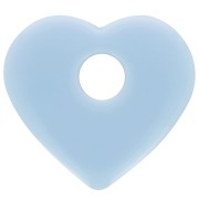 Pendente cuore in acrilico opaco 27x30 mm - Azzurro x1|raw }}