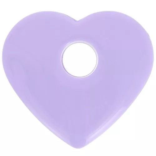 Pendente cuore in acrilico opaco 27x30 mm - Lilla x1