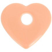Pendente cuore in acrilico opaco 27x30 mm - Peach x1