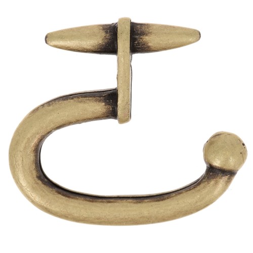 Chiusura a gancio 17,5x20 mm per laccio da 5 mm - Bronzo x1
