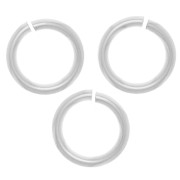 Anelli aperti 8x1,2 mm - Placcato argento x10|raw }}