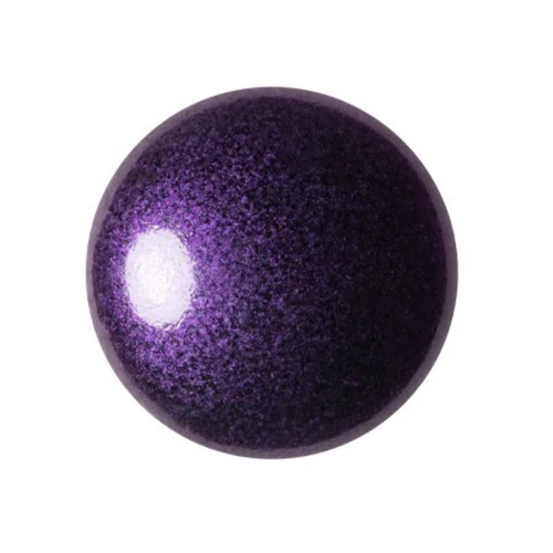 Cabochon rotondo in vetro di Puca® 18 mm - Lilla scuro metallizzato x1