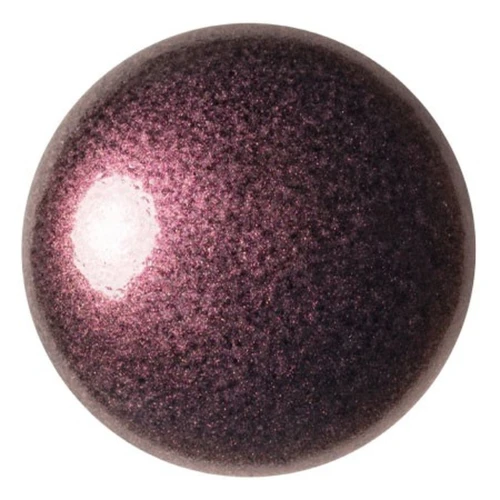 Cabochon rotondo in vetro di Puca® 25 mm - Old Red Metallic Mat x1