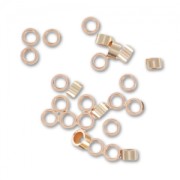 Schiaccini beads mm.  1.9  Rose Gold filled x100