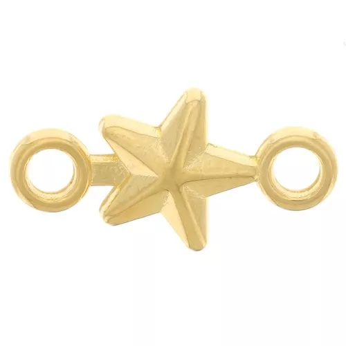 Distanziatore stella 14x7 mm - Dorati con oro fino x4