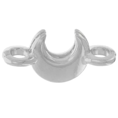 Distanziatore a luna 14x7 mm - Placcatura in argento fino anticato x5