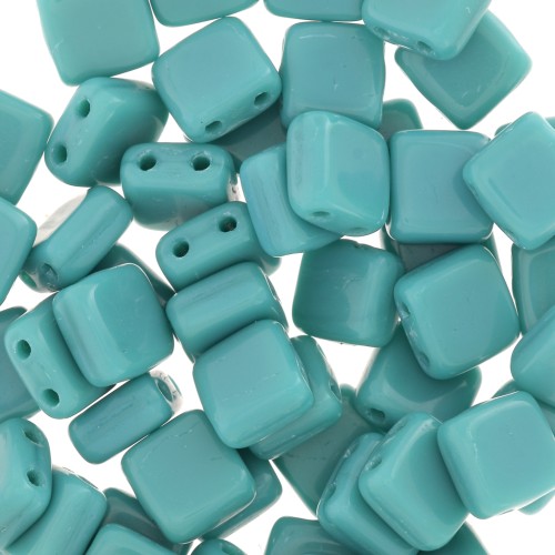 Tile beads 6 mm Turquoise Persian x50