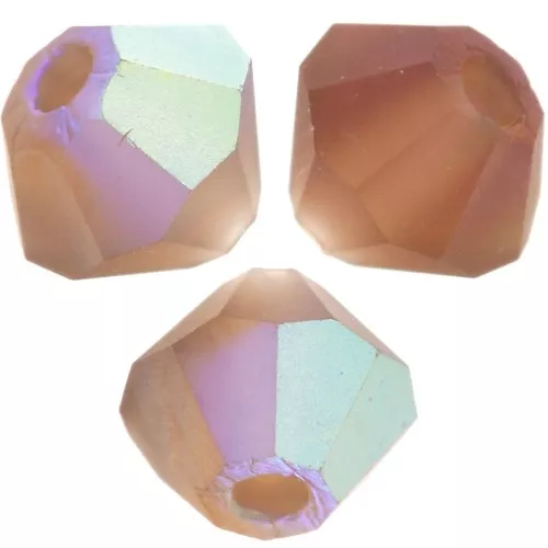Biconi Preciosa 4 mm - MC Bead Rondell - Smoked Topaz AB Matt x30