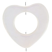 Perla cuore scavato 18 mm - Conchiglia - Bianco iridescente x1|raw }}
