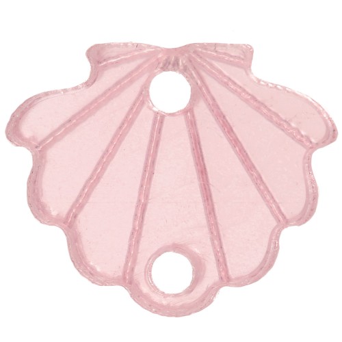 Distanziatore a conchiglia in plexiglas 11,5x14 mm - Rosa chiaro x1