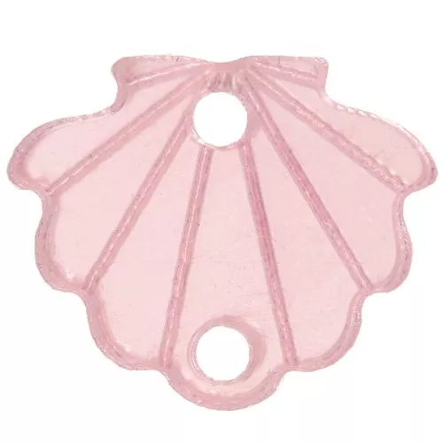 Distanziatore a conchiglia in plexiglas 11,5x14 mm - Rosa chiaro x1
