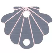 Distanziatore a conchiglia in plexiglas 11,5x14 mm - Rosa chiaro x1