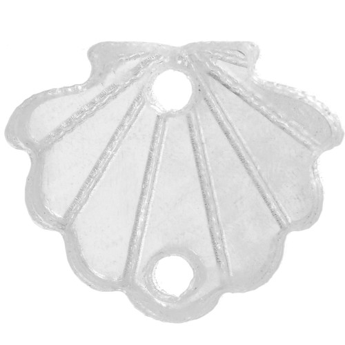 Distanziatore conchiglia in plexiglas 11,5x14 mm - Argento x1