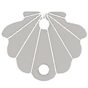 Distanziatore conchiglia in plexiglas 11,5x14 mm - Argento x1