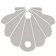 Distanziatore conchiglia in plexiglas 11,5x14 mm - Argento x1