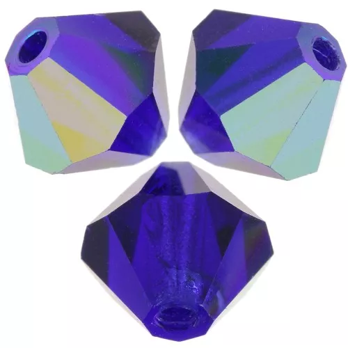 Biconi Preciosa 6 mm - MC Bead Rondell - Cobalt Blue AB x12