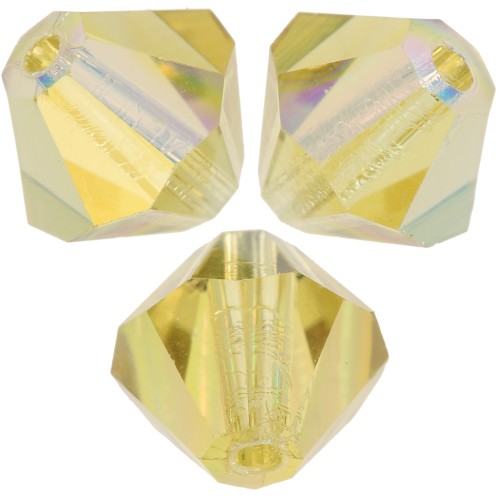 Biconi Preciosa 6 mm - MC Bead Rondell - Acid Yellow AB x12