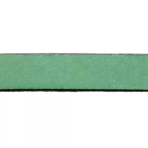 Laccetto cuoio mm. 10 Verde metallizzato x30cm