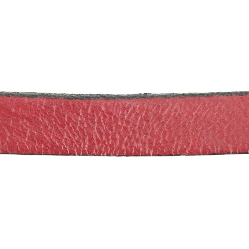 Laccetto cuoio mm. 10 Rosso metallizzato x30cm