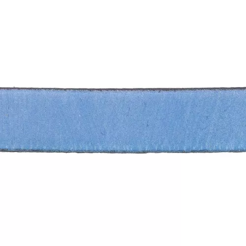 Laccetto cuoio mm. 10 Blu metallizzato x30cm