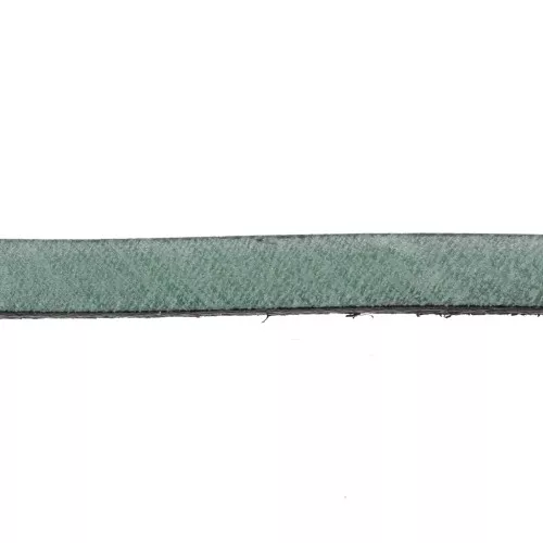 Laccetto cuoio mm. 5x2 Verde metallizzato x30cm