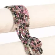 Perline sfaccettate rotonde da 4,5 mm in pietra semipreziosa - Tormalina x38cm