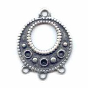 Separatori/Orecchini ad anello 3 fili argentati bruniti mm. 21 x|raw }}