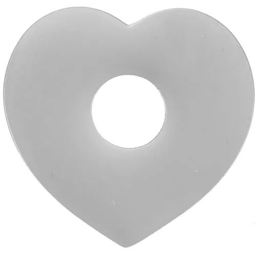 Ciondoli a forma di cuore 15x16 mm - Acciaio inossidabile 316L x2