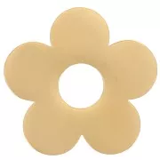 Ciondoli a fiore 16 mm - Acciaio inossidabile 316L dorato x2