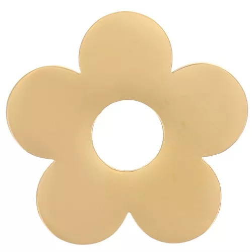 Ciondoli a fiore 16 mm - Acciaio inossidabile 316L dorato x2
