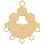 Pendente lampadario 20,5x17,5 mm e 5 anelli chiusi - Acciaio inox 316L dorato x1