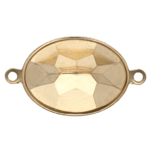 Castone da incollare PureCrystal 4120 ovale mm. 18x13 2 anellini dorato