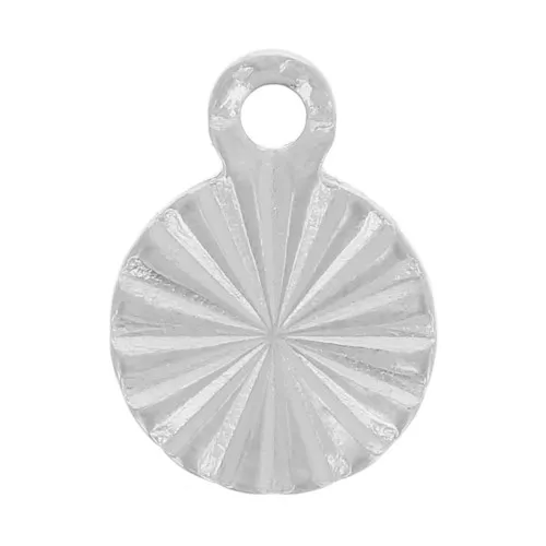 Ciondoli rotondi striati 6 mm - Acciaio inossidabile 304L x10