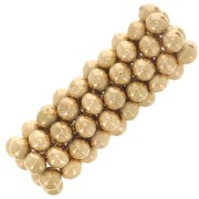 Perline rondelle a fiore 5 mm - acciaio inossidabile 304L dorato x10