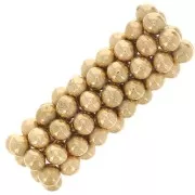 Perline rondelle a fiore 5 mm - acciaio inossidabile 304L dorato x10