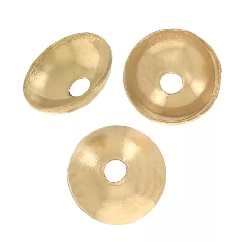 Coppette lisce da 3 mm - acciaio inox 304L dorato x10