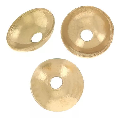 Coppette lisce da 4 mm - acciaio inox 304L dorato x10