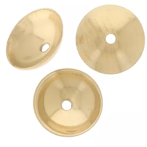 Coppette lisce da 6 mm - acciaio inox 304L dorato x8