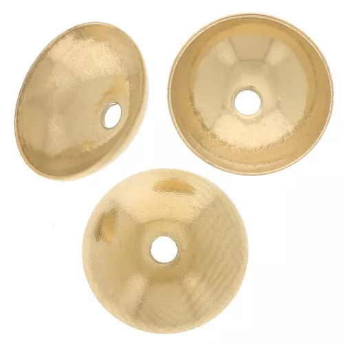 Coppette liscie 8 mm - Acciaio inossidabile 304L Dorato x6
