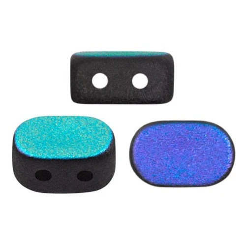 Perle in vetro Lipsi® di Puca® 4x6 mm - Dark Grey Light Mat AB x10g