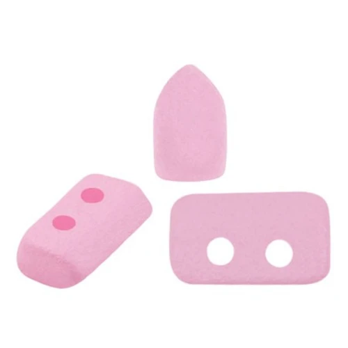 Perle in vetro Piros® di Puca® 2x5 mm - Pink Light Mat x10g