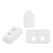 Perle in vetro Piros® di Puca® 2x5 mm - White Light Mat x10g