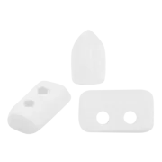 Perle in vetro Piros® di Puca® 2x5 mm - White Light Mat x10g