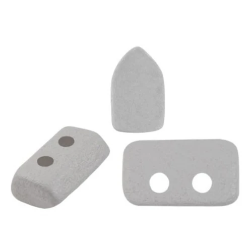 Perle in vetro Piros® di Puca® 2x5 mm - Grey Light Mat x10g