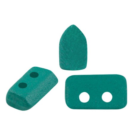 Perle in vetro Piros® di Puca® 2x5 mm - Dark Green Light Mat x10g